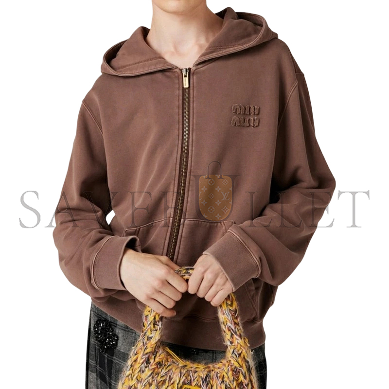 M1v M1v embroidered zip hoodie mjl063